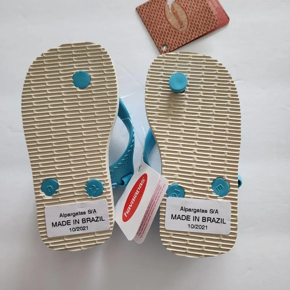 NEW Havaianas Kids' Baby Mickey flip flops sandals with‎ back strap Size 7  C